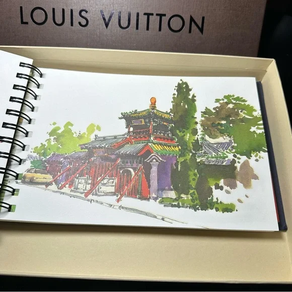 Louis Vuitton Black and Red Travel Notebook Carnet de Voyage Beijing